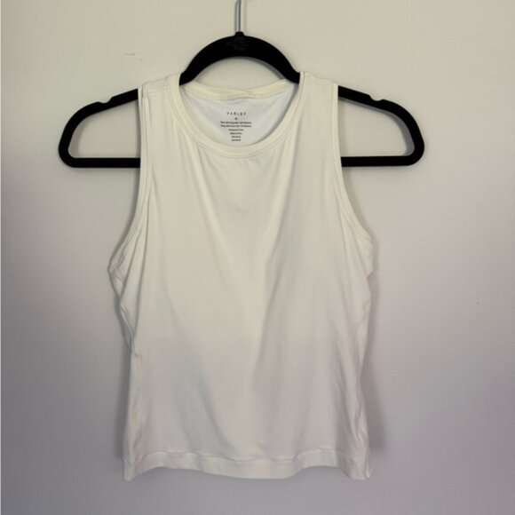 Varley Womens Maddie Tank Top Crop White Cream Athletic Athleisure Size Medium - Picture 1 of 5